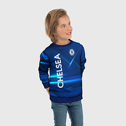 Свитшот детский Chelsea Синяя абстракция, цвет: 3D-синий — фото 2