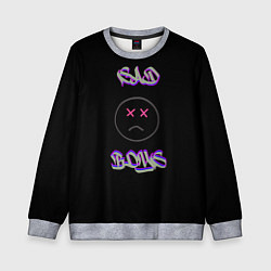 Свитшот детский Sad Boys логотип, цвет: 3D-меланж