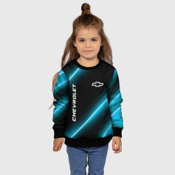 Свитшот детский Chevrolet неоновые лампы, цвет: 3D-черный — фото 2