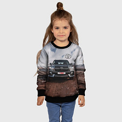 Свитшот детский Toyota Land Cruiser in the mountains, цвет: 3D-черный — фото 2