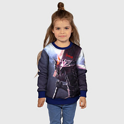Свитшот детский Берсерк С Мечечём На Плече, цвет: 3D-синий — фото 2