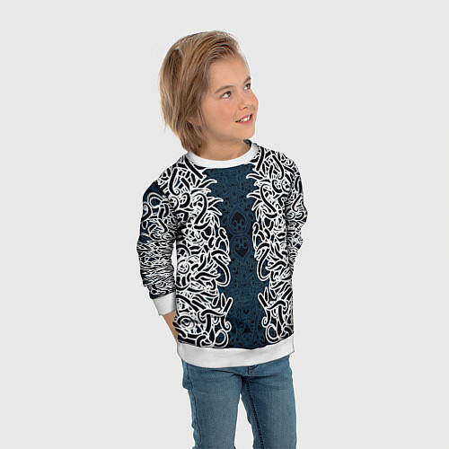 Детский свитшот Белый шум / 3D-Белый – фото 3