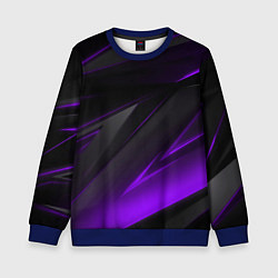 Детский свитшот Черно-фиолетовая геометрическая абстракция