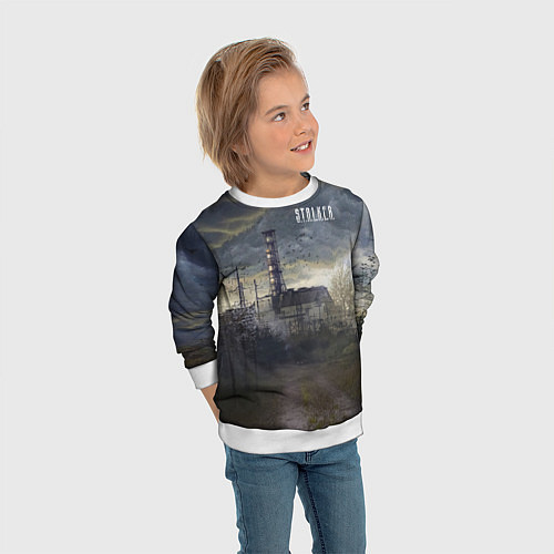 Детский свитшот STALKER Саркофаг / 3D-Белый – фото 3