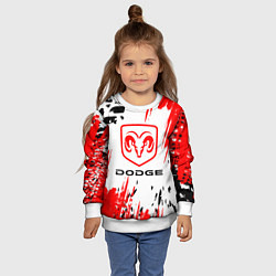 Свитшот детский Dodge - краска, цвет: 3D-белый — фото 2