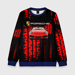 Свитшот детский Porsche - авто, цвет: 3D-синий