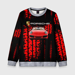 Свитшот детский Porsche - авто, цвет: 3D-меланж