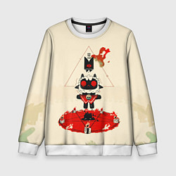 Свитшот детский Культ ягненка агнец, цвет: 3D-белый