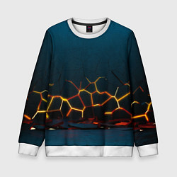 Свитшот детский Треснутые плиты геометрия, цвет: 3D-белый