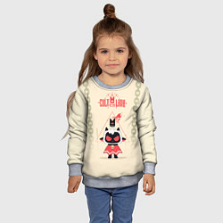Свитшот детский Злобная овечка - Cult of the lamb, цвет: 3D-меланж — фото 2
