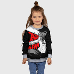 Свитшот детский Человек-бензопила: Дэндзи, цвет: 3D-меланж — фото 2