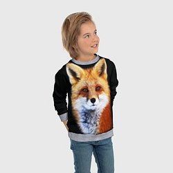 Свитшот детский Лиса рыжулька, цвет: 3D-меланж — фото 2
