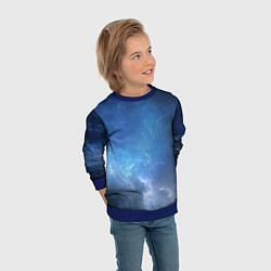 Свитшот детский Холодное космическое молчание, цвет: 3D-синий — фото 2