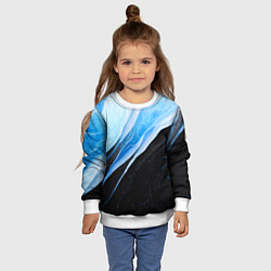 Свитшот детский Тёмно-синий мрамор, цвет: 3D-белый — фото 2