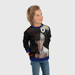 Свитшот детский BTS Kim Taehyung, цвет: 3D-синий — фото 2