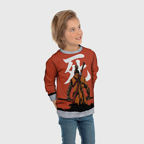 Детский свитшот Спина Секиро / 3D-Меланж – фото 3