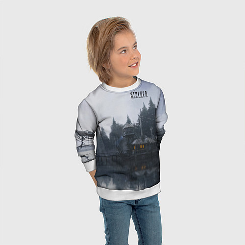 Детский свитшот STALKER Причал / 3D-Белый – фото 3