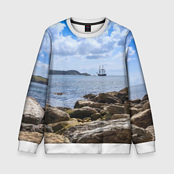 Детский свитшот Парусник на горизонте океана