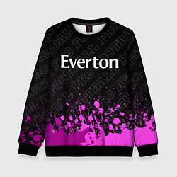 Свитшот детский Everton pro football: символ сверху, цвет: 3D-черный