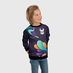 Свитшот детский Free Fire graffity splash, цвет: 3D-черный — фото 2