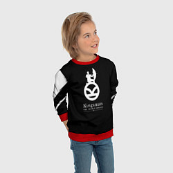 Свитшот детский Kingsman logo, цвет: 3D-красный — фото 2