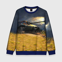 Свитшот детский Танк Е100, цвет: 3D-синий