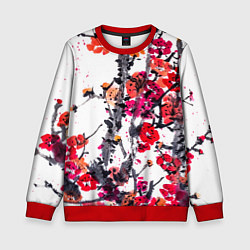 Детский свитшот Живописная ветка сакуры