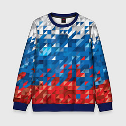 Детский свитшот Полигональный флаг России!