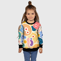 Свитшот детский Глазастики, забавный рисунок, цвет: 3D-черный — фото 2