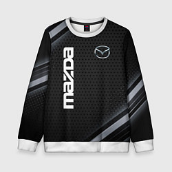 Свитшот детский Mazda карбон, цвет: 3D-белый