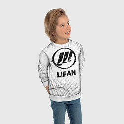 Свитшот детский Lifan с потертостями на светлом фоне, цвет: 3D-белый — фото 2