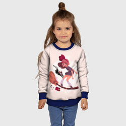 Свитшот детский Кики на метле, цвет: 3D-синий — фото 2