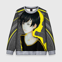 Свитшот детский Аниме девушка с тенью, цвет: 3D-меланж