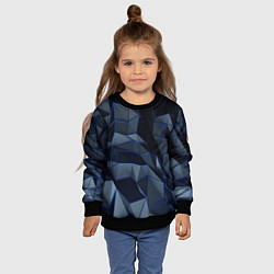 Свитшот детский Абстрактный узор, цвет: 3D-черный — фото 2