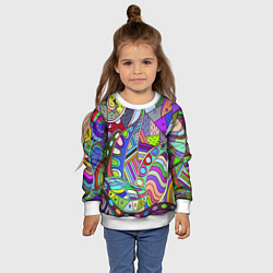 Свитшот детский Детский красочный узор, цвет: 3D-белый — фото 2