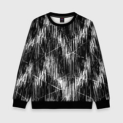 Детский свитшот Черно-белые штрихи, зигзаг