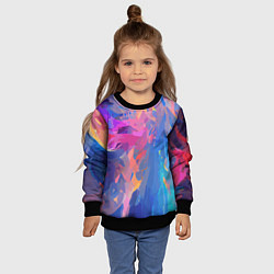 Свитшот детский Splash of colors, цвет: 3D-черный — фото 2