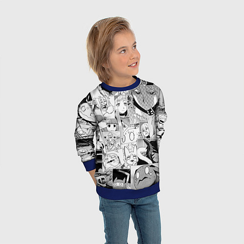Детский свитшот Да я паук и что с того pattern / 3D-Синий – фото 3