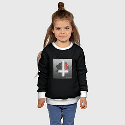 Свитшот детский Pyrokinesis - Black Roze x Red Roze, цвет: 3D-белый — фото 2