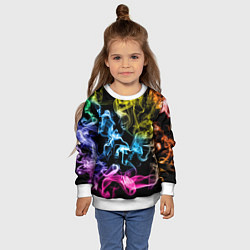 Свитшот детский Эйфория в дыму, цвет: 3D-белый — фото 2