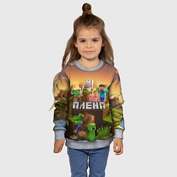 Свитшот детский Алена Minecraft, цвет: 3D-меланж — фото 2