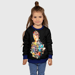 Свитшот детский Все арки - One Punch Man, цвет: 3D-синий — фото 2