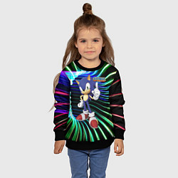 Свитшот детский Sonic - hedgehog - video game, цвет: 3D-черный — фото 2