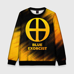 Свитшот детский Blue Exorcist - gold gradient, цвет: 3D-черный