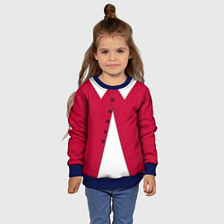 Свитшот детский Новогодний костюм Буратино Красная курточка, цвет: 3D-синий — фото 2
