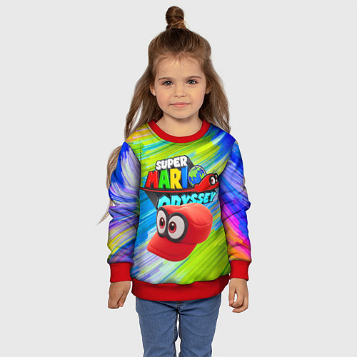 Детский свитшот Super Mario Odyssey - Nintendo - Бейсболка / 3D-Красный – фото 4