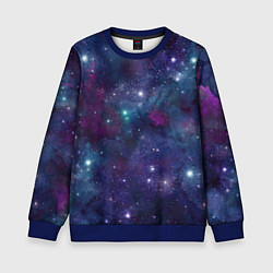 Свитшот детский Бесконечность звездного неба, цвет: 3D-синий