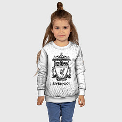 Свитшот детский Liverpool с потертостями на светлом фоне, цвет: 3D-белый — фото 2
