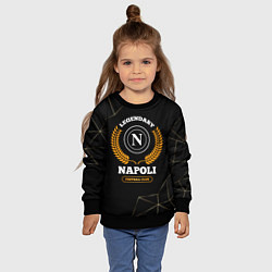 Свитшот детский Лого Napoli и надпись legendary football club на т, цвет: 3D-черный — фото 2