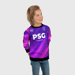 Свитшот детский PSG legendary sport grunge, цвет: 3D-черный — фото 2